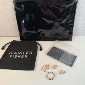 Jennifer Fisher Set of Ear Huggies and Ear Cuff